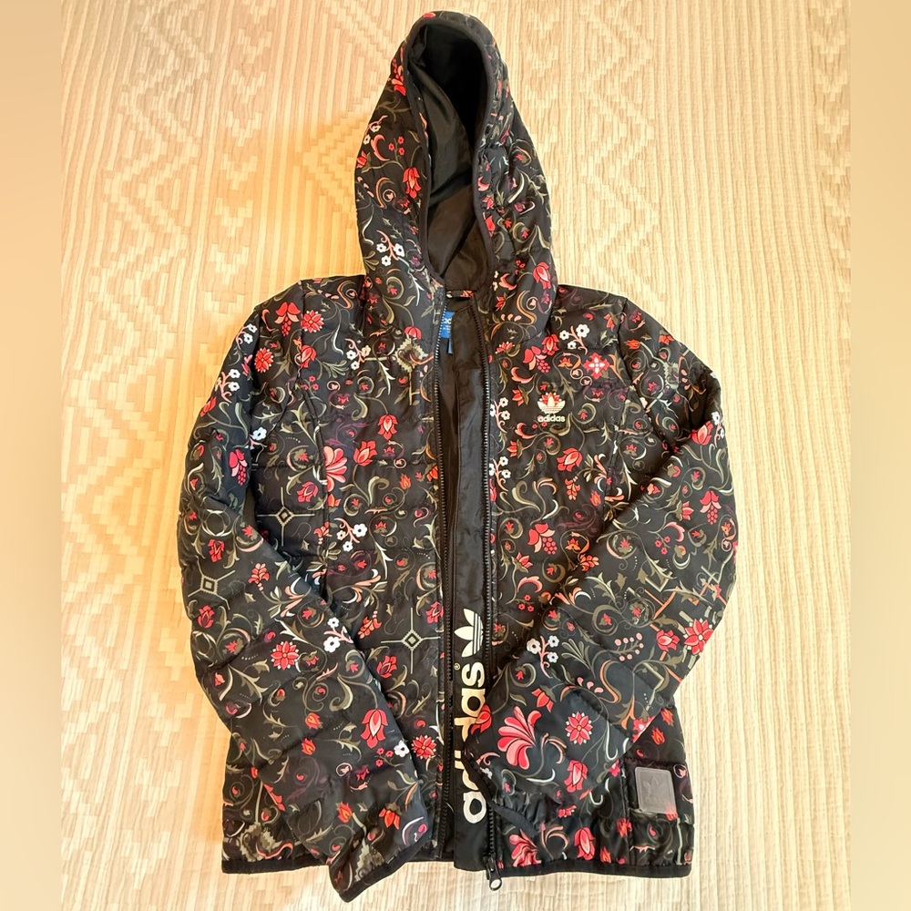 Adidas Floral Black Jacket - Special Edition